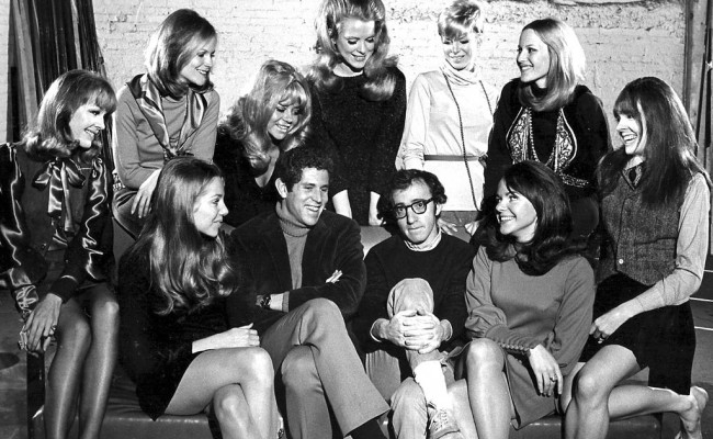 Cast photo for Broadway stage play, Play it Again Sam, starring Woody Allen and Diane Keaton.