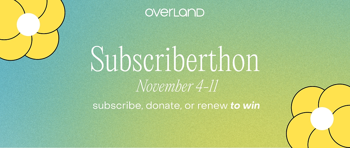 A banner that reads Subscriberthon - November 4-11 - subscribe, donate or renew to WIM